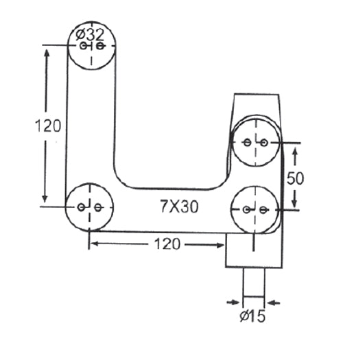 Conector de Sobrepanel con pivote.