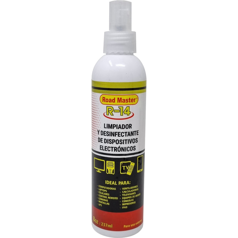 Limpiador y desinfectante de dispositivos electrónicos 8 oz.
