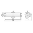 Cierrapuertas para 65a110cm(15-85kg).Fuerza EN1~4 variable con val.Funcion back check(10años)