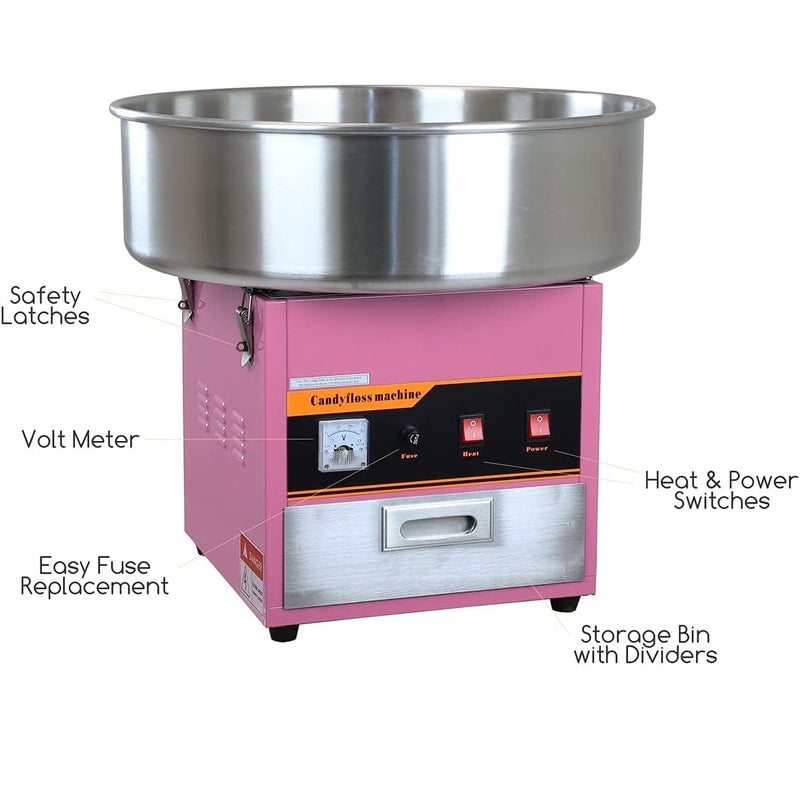 Máquina de algodón de azúcar 1080 watt 120 60htz.