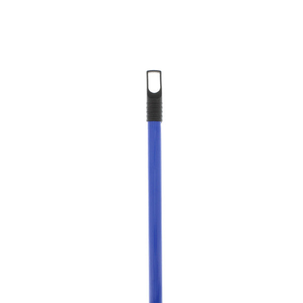 Mango de metal color azul de 7/8" x 48" con punta de metal roscada