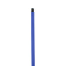 Mango de metal color azul de 7/8" x 48" con punta de metal roscada