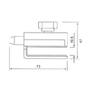 Cerradura sin llaves (pasador) p/puertas sencillas No req perforacion en vidrio 8 a 12 mm. Brillante