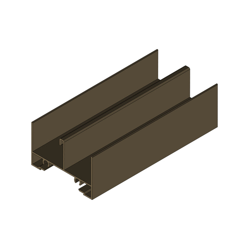 Marco Superior Ventana VC . Espesor 1.27 mm Largo 5.85 mts. Acabado Anodizado Bronce VC124