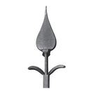 Punta de lanza soldable con 6011, Base cuadrada 12 x 12mm, 200mm de alto.