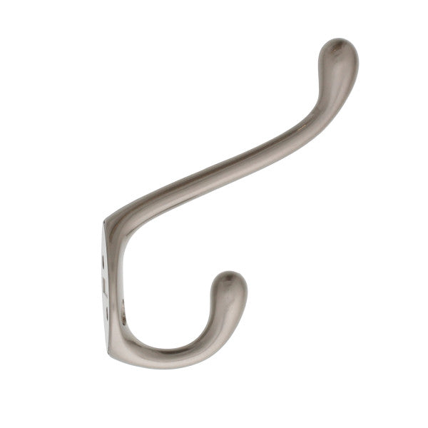 Gancho de niquel satinado para abrigos y sombreros