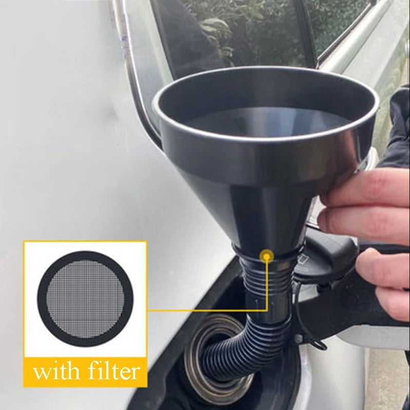 Embudo para motos y carros con filtro de malla para combustibles y aceites