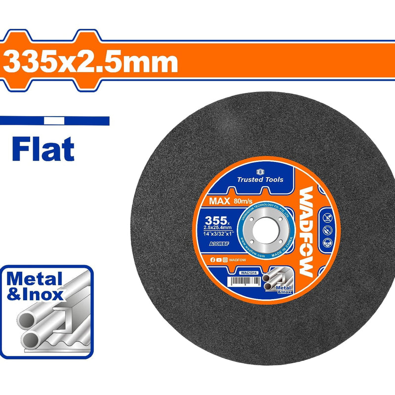 Disco Corte de Metal y Acero Inoxidable 335x2.5mm. Tronzadora Plano.
