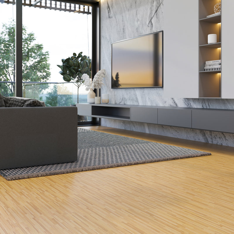 Piso SPC Bambú 1220 x 180 x 5.5 mm con IXPE 10 pc. pack 2.2 m2