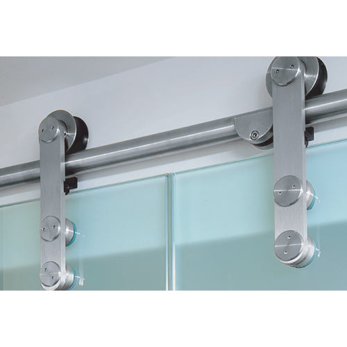 Rodamiento para sistema slider con tope de seguridad Acero inox acabado satinado se vende por unidad