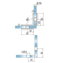 Clip vidrio-vidrio 90 Aleación ZAMAC. Económico Acabado Brillante. Vida útil 2-3 años