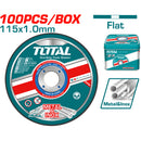 Disco Corte De Metal Y Acero Inoxidable. 4 1/2" X 1.0mm Plano (Caja de 100 pzas)