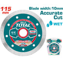 Disco de diamante liso para usar con agua 115 (4 1/2'')X22mm