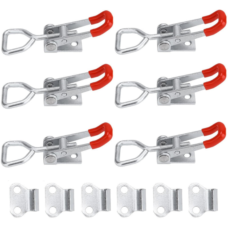 Abrazaderas de palanca con Tornillo de tension ajustable. Longitud Max. 4"/10mm (Juego de 6 piezas)