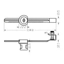 Cerradura para puertas corredizas cromadas.