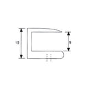 Clip chico soporte de repisas para vidrios de 8-3 mm.Acabado Brillante. (se vende por unidad)