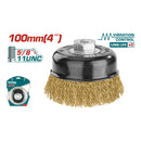 Disco De Alambre 4" Con Rosca 5/8" 11 UNC. Diámetro Alambre 0.3mm.