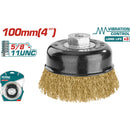 Disco De Alambre 4" Con Rosca 5/8" 11 UNC. Diámetro Alambre 0.3mm.