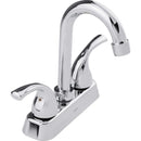 Llave mezcladora plástica ecológica de 4" para lavamanos tipo bar cuello alto con cubierta