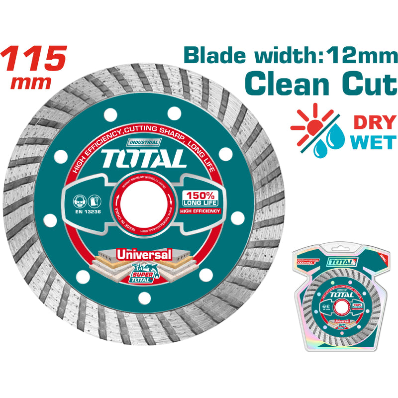 Disco de corte Diamantado Turbo Para ceramica y  Concreto 115(4 1/2")X22mm