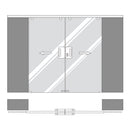 Recibidor para cerradura de gancho para sistema plegable o slider doble. Acabado satinado.