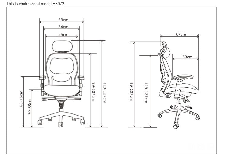 Silla ejecutiva de oficina Mesh Top Quality Alta con Posa cabezas acolchado. Modelo C.E.O