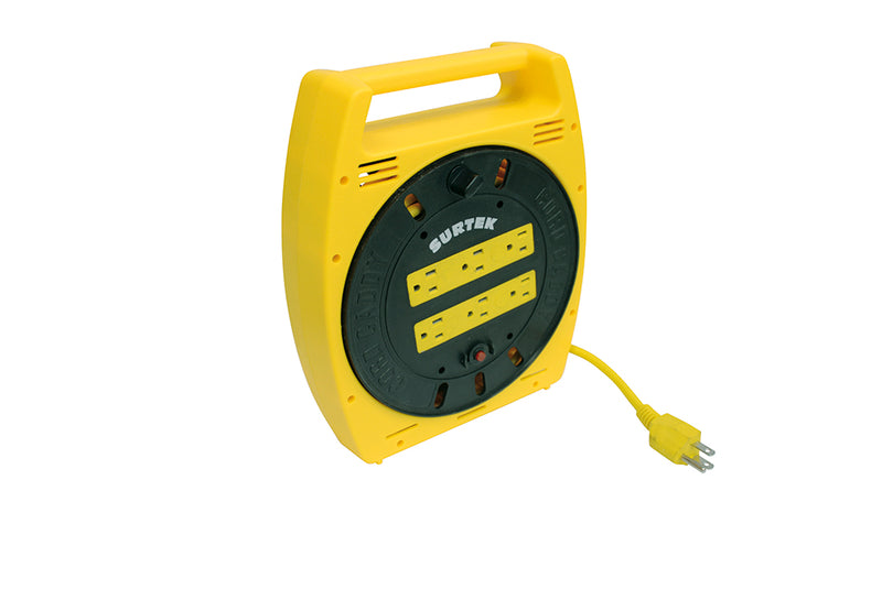Extensión eléctrica tipo carrete 6mt 6 enchufes Surtek