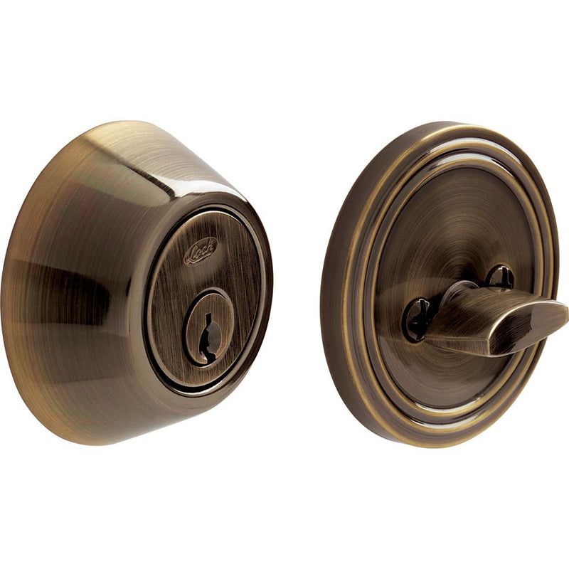 Cerrojo tubular sencillo, acabado latón antiguo Lock