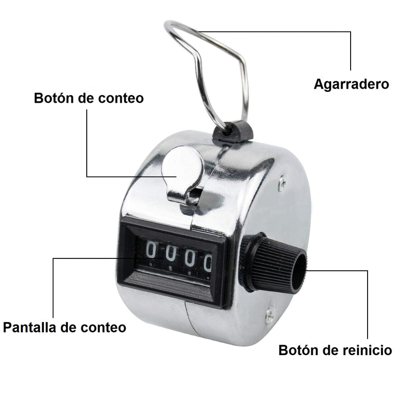 Contador mecánico de vueltas para inventarios y conteos (1 unidad)
