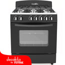 Estufa 30" a gas con horno 50L con 6 quemadores para cocina