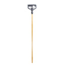 Mango de madera de grado industrial de 54" con cabeza plana para trapeador