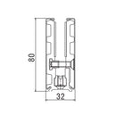 Zocalo 80mmx3mt acero inox Cover Acero inox.sist bloque No req. saque Incl. 2 tapas P/8-10-12mm Sati