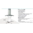Extractor de grasa Prisma Isla 90. Color Inox.