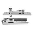 Set pivote superior para puertas de madera o aluminio.