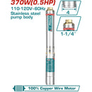 Bomba de pozo profundo cuerpo de 4"