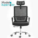 Silla ejecutiva de oficina Mesh Alta con Posa cabezas. Modelo Supervisor