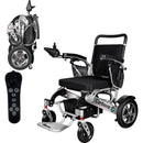 Silla de ruedas eléctrica plegable ligera 26kg. Control remoto. Batería litio