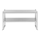 REPISA DE MESA DOBLE 180CM LARGO ACERO INOXIDABLE