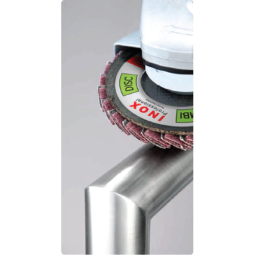 Combi disc 4 1/2" x 7/8" Grueso. C/angulo. Ceramica 60 y nylon. Desbaste y satinado.RPM 3000.
