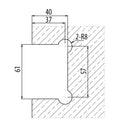 Bisagra de ducha sencilla. Aleacion ZAMAC. Economica Acabado Satinado. Vida util 2-3 años