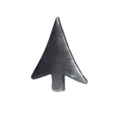 Punta de lanza soldable con 6011, Base cuadrada 12 x 12mm, 70 mm de alto.