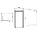 Tinaco de basura Inoxidable: 400x400x800H mm.
