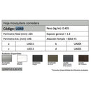 Marco Mosquitera Slim. Espesor 1.1 mm. Largo 5.85 mts. Acabado Anodizado Silver 15 Micron