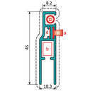 Marco Mosquitera Slim. Espesor 1.1 mm. Largo 5.85 mts. Acabado Anodizado Silver 15 Micron