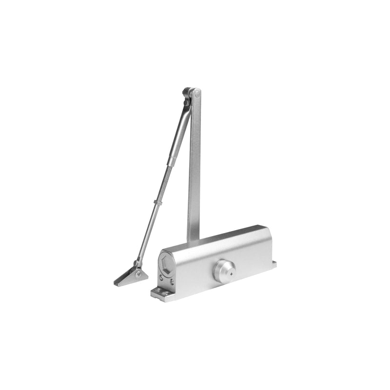 Cierrapuertas para 75 a 90 cm (65kg).Fuerza  EN2 o EN3  según posicion del cuerpo. Color gris.