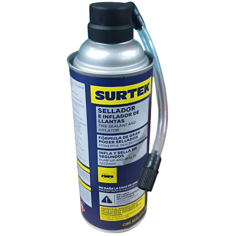 Inflador Sellador reparador de llantas (poncholina) 12oz Surtek tire fix cauchos