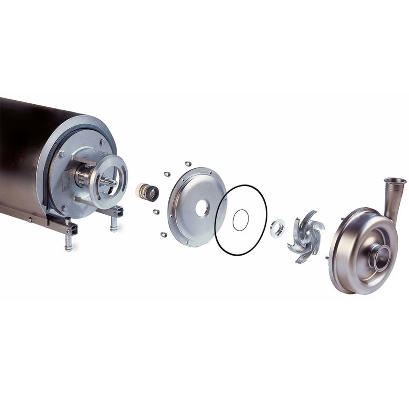 10 Hp. Bomba centrifuga sanitaria  440-480V 60Htz.316L/ FPM / SIC/SIC/FPM. Tipo clamp. 3A.