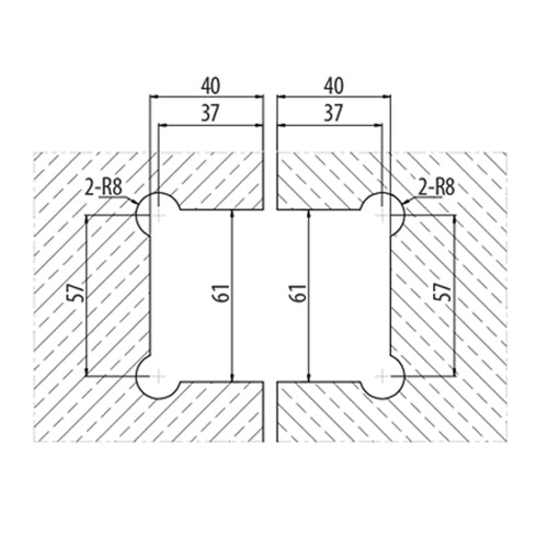 Bisagra de ducha 90 grados Aleacion ZAMAC. Economica Acabado Brillante. Vida util 2-3 años