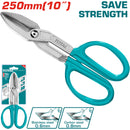 Tijera de Hojalateria de 10". Espesor máx. De corte: Acero al carbono ≤ 0.8 mm.