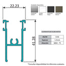 Hoja Inferior y Superior Ventana VC . Espesor 1.52 mm. Largo 5.85 mts. Acabado Anod Silver VC103
